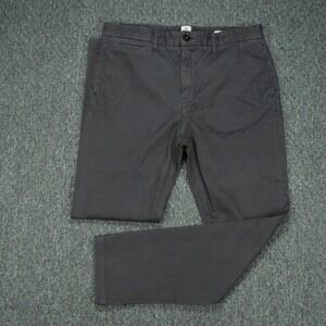 Hiroshi Kato Pants Mens 34x32 Gray The Axe Slim Chino Stretch Trouser